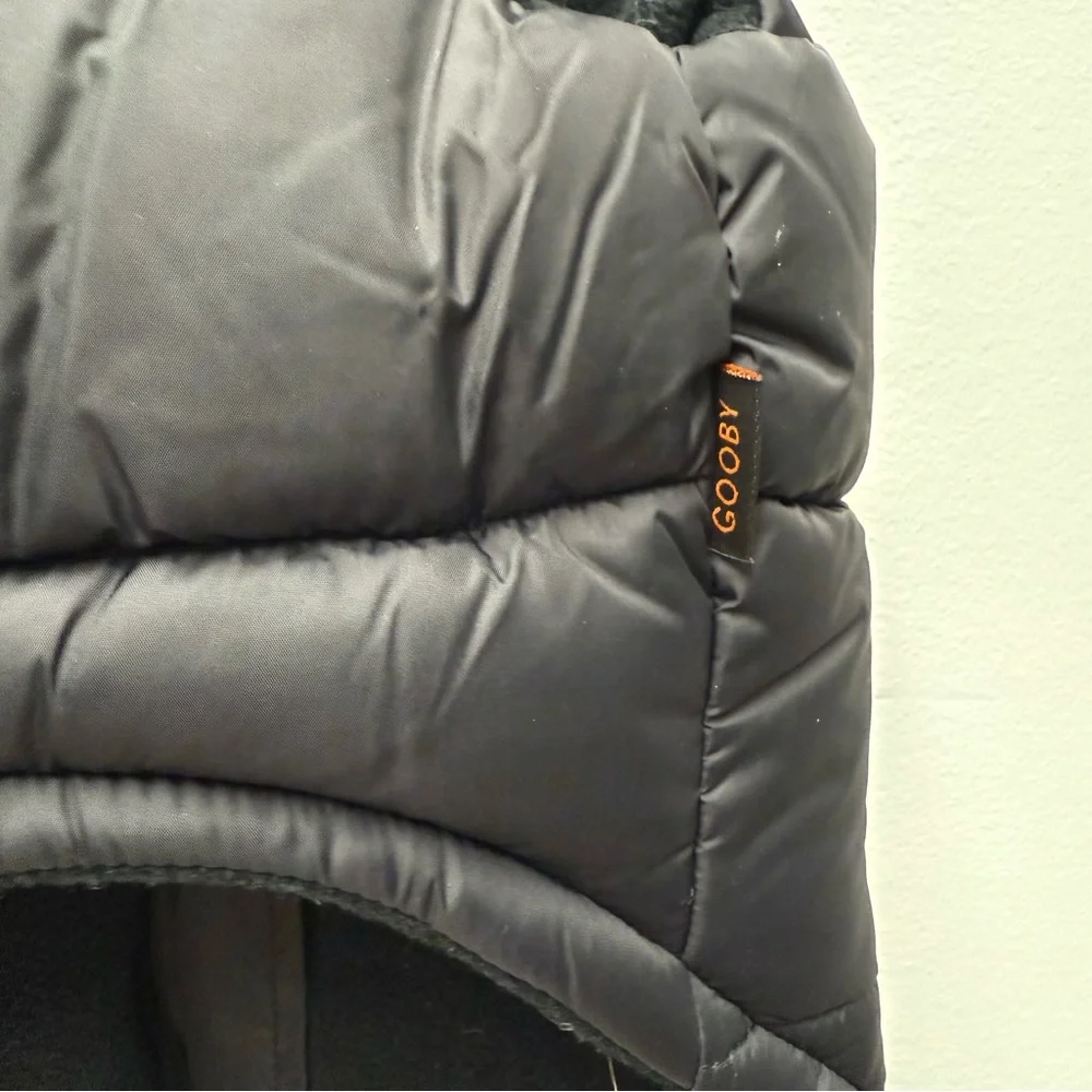 NWT Gooby Padded Vest Dog Jacket, Black & Blue | Size Large